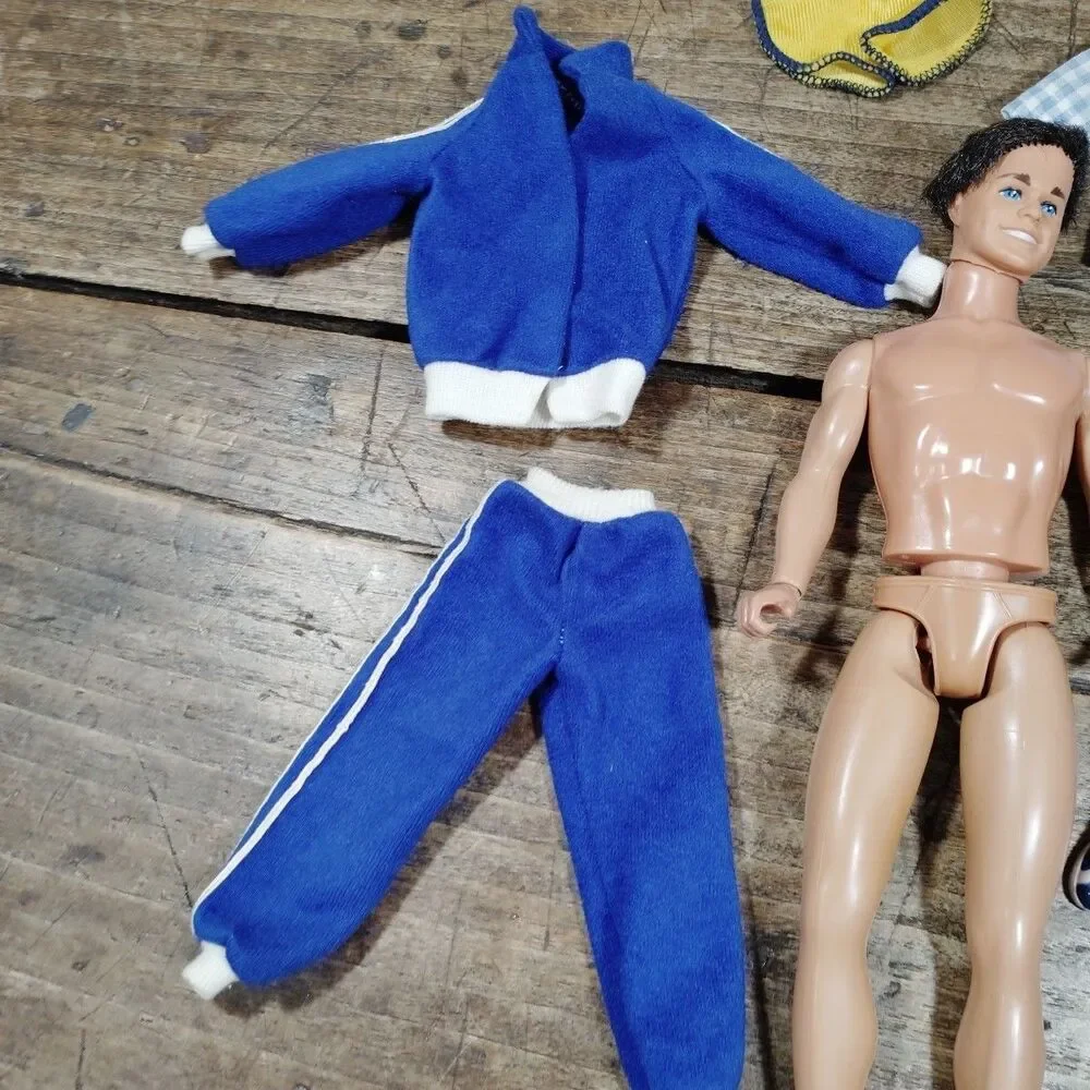 Vintage Mattel KEN Barbie Doll 1968 Body Twist N Turn Clothing Shoes Track Pants